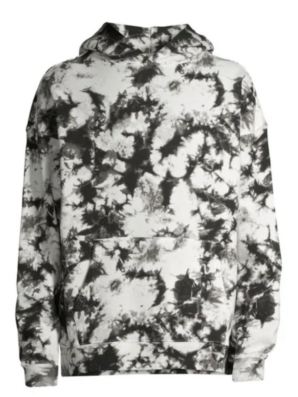 No Boundaries Men's Long Sleeve Hoodie Black/White Tie Dye Size 2X NWOT